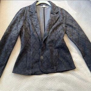 Women's Gray Patterned Blazer